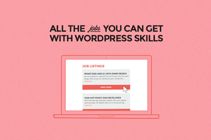 all the jobs you can get with wordpress