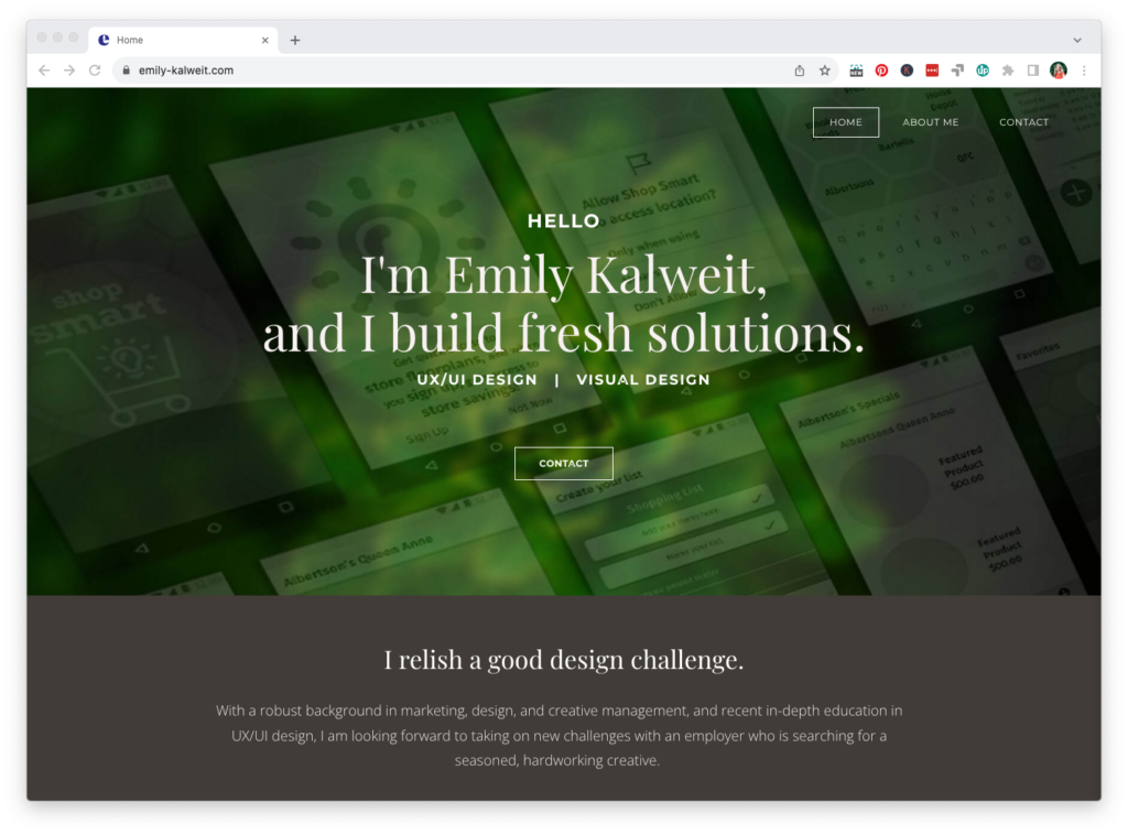 Skillcrush alum, Emily Kalweit's design portfolio