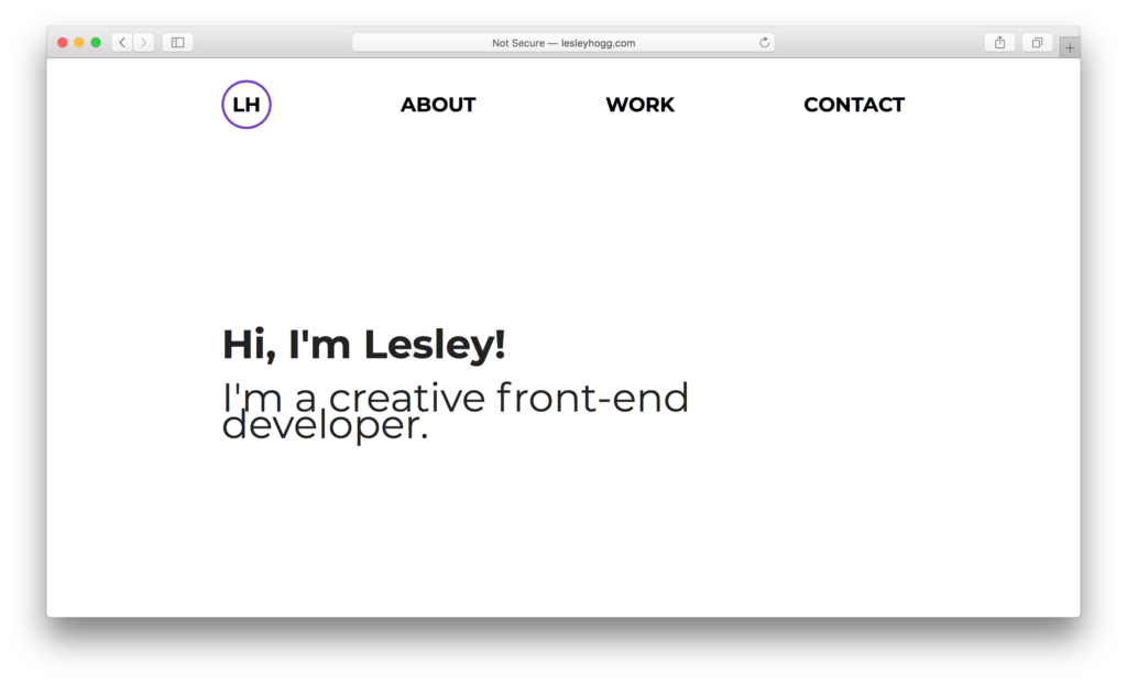 Lesley Hogg portfolio website, update your online presence