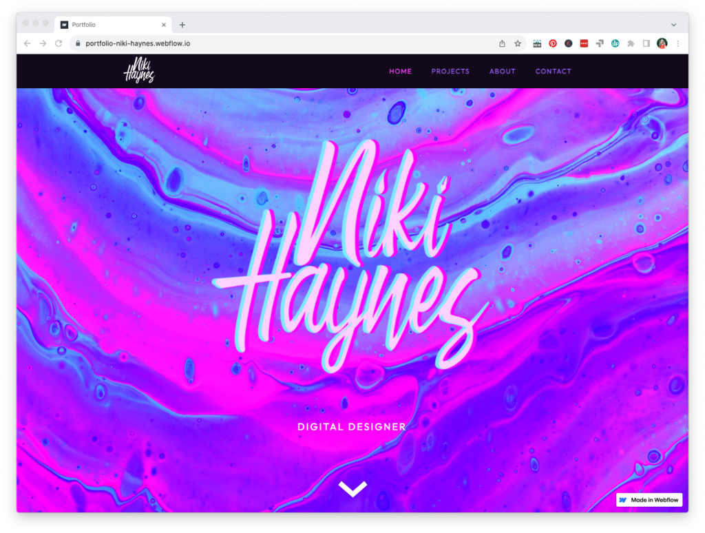 Skillcrush Alum, Niki Haynes' design portfolio